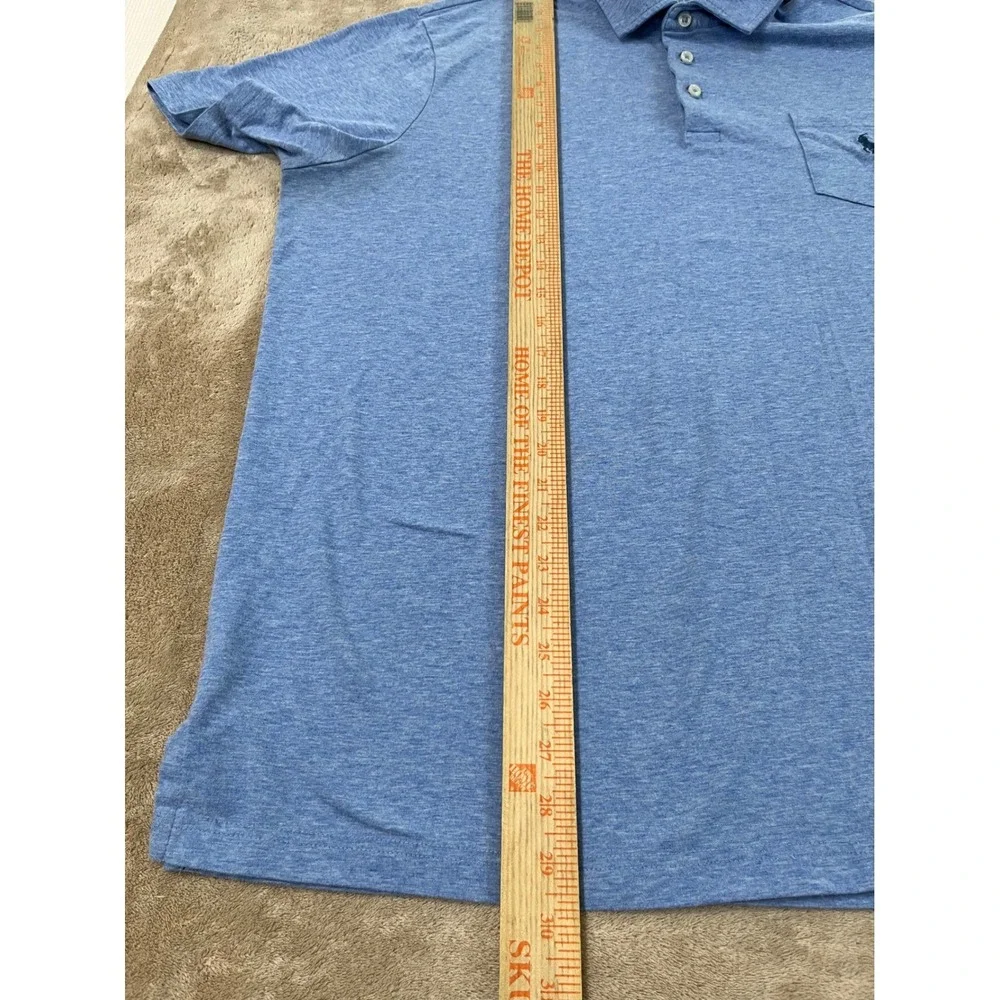 Polo Ralph Lauren Performance Polo Shirt Men's XL Blue Heather Classic Fit EUC
